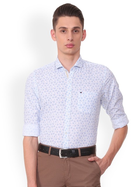 

Peter England Casuals Men Blue & White Slim Fit Printed Casual Shirt