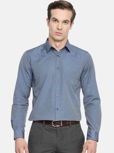 

Peter England Men Blue Slim Fit Striped Formal Shirt