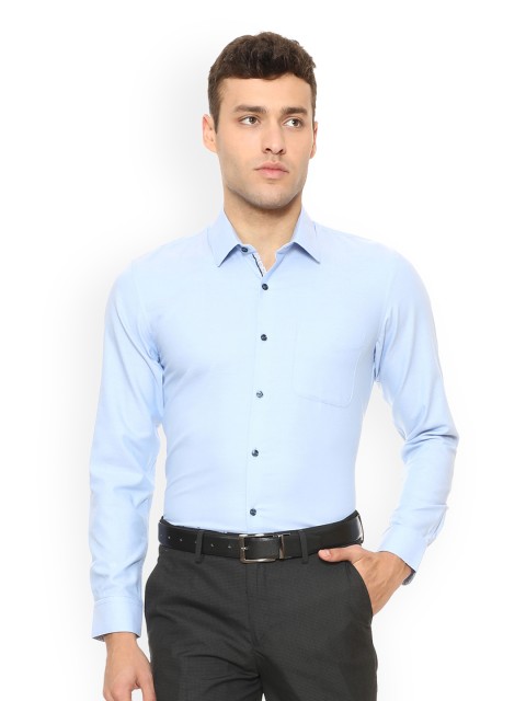 

Peter England Men Blue Slim Fit Solid Formal Shirt