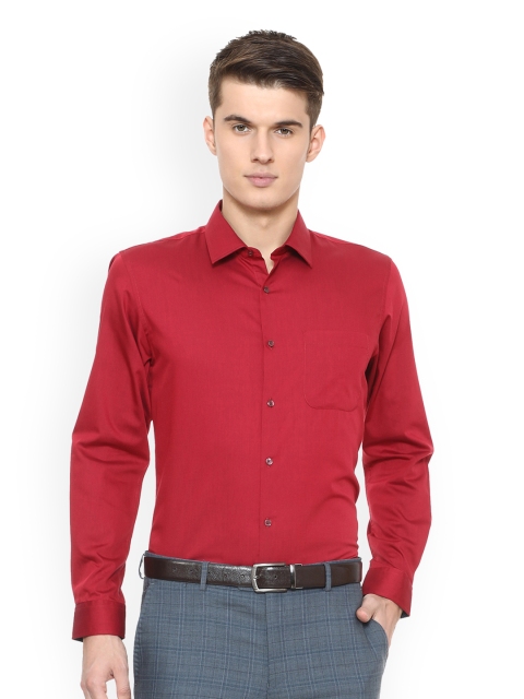 

Peter England Elite Men Maroon Slim Fit Solid Casual Shirt