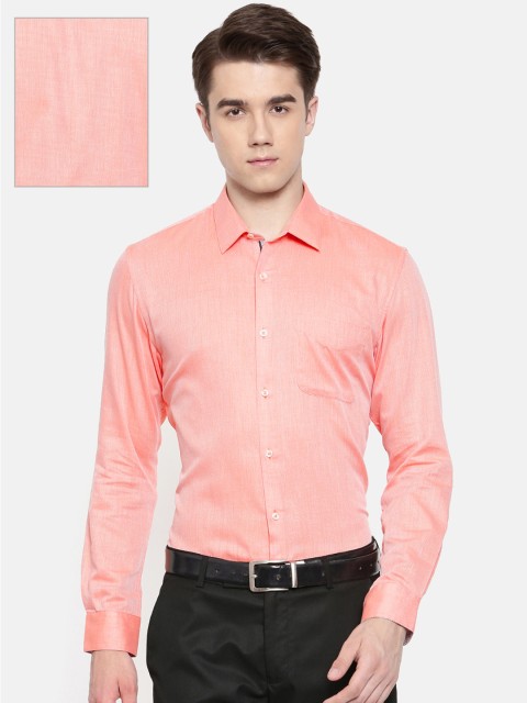 

Peter England Men Pink Slim Fit Checked Formal Shirt