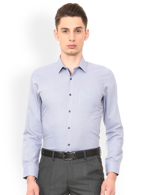 

Peter England Men Blue Slim Fit Solid Formal Shirt