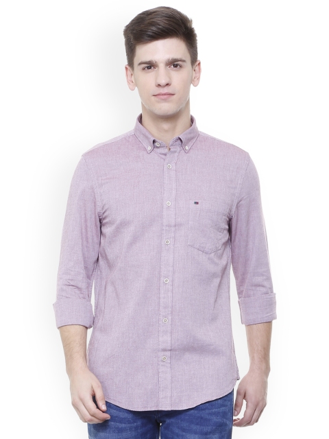 

Peter England Casuals Men Purple Slim Fit Solid Casual Shirt, Maroon