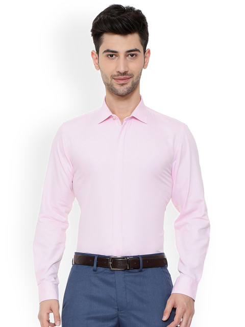

Peter England Men Pink Slim Fit Solid Formal Shirt
