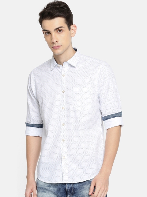 

Pepe Jeans Men White Regular Fit Printed Casual Shirt
