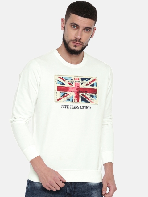 

Pepe Jeans Men White Printed Sweatshirt
