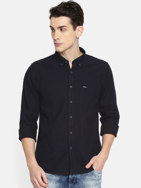 

Pepe Jeans Men Navy Blue Regular Fit Solid Casual Shirt