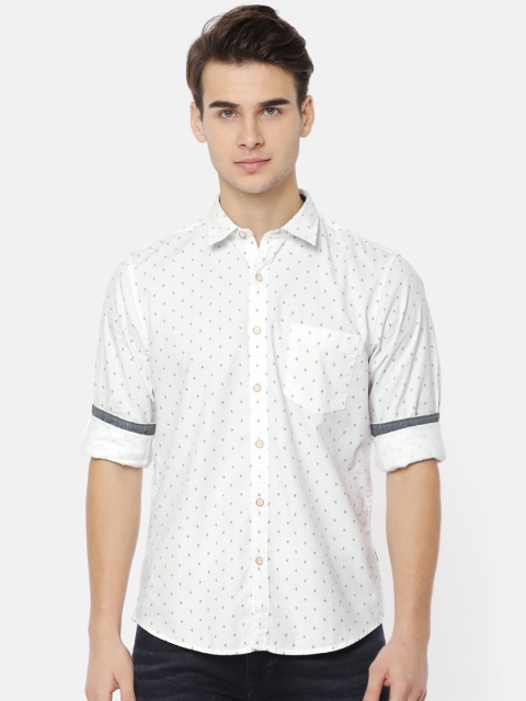 

Pepe Jeans Men White Regular Fit Printed Casual Shirt