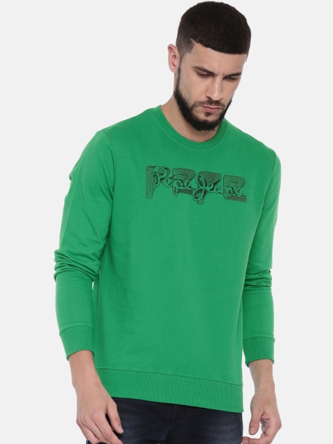 

Pepe Jeans Men Green Printed Sweatshirt