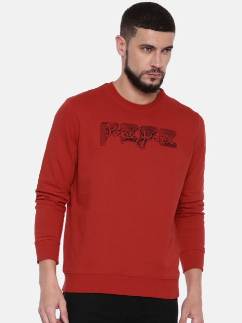

Pepe Jeans Men Red Printed Sweatshirt