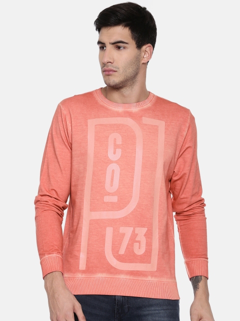 

Pepe Jeans Men Coral Pink Printed Sweatshirt