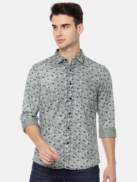 

Pepe Jeans Men Grey Regular Fit Printed Casual Shirt