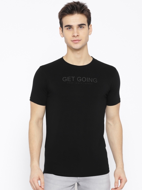 

Pepe Jeans Men Black Printed Detail Round Neck T-shirt
