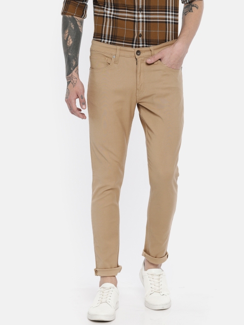 

Pepe Jeans Men Beige Noratn Camel Chinox Slim Fit Mid-Rise Clean Look Stretchable Jeans