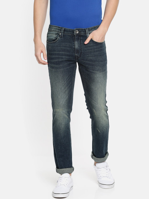 

Pepe Jeans Men Blue Soho Skinny Fit Low-Rise Low Distress Stretchable Jeans