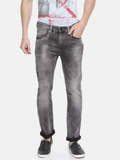 

Pepe Jeans Men Grey Milburn Vapour Slim Fit Low-Rise Clean Look Stretchable Jeans