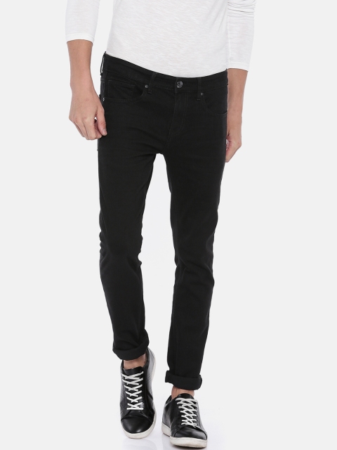 

Pepe Jeans Men Black Martin Cane Super Skinny Fit Low-Rise Jeans