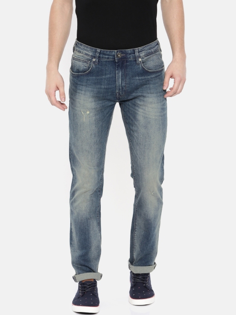 

Pepe Jeans Men Blue Slim Fit Low-Rise Low Distress Stretchable Jeans