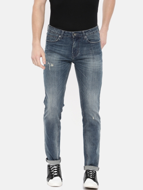 

Pepe Jeans Men Blue Skinny Fit Low-Rise Mildly Distressed Stretchable Jeans