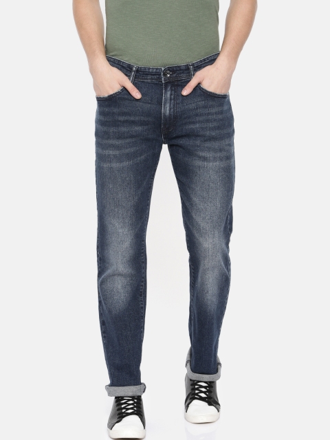 

Pepe Jeans Men Blue Regular Fit Mid-Rise Clean Look Stretchable Jeans