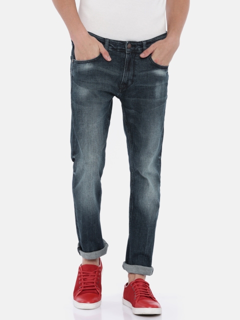 

Pepe Jeans Men Blue Vapour Slim Fit Low-Rise Clean Look Stretchable Jeans