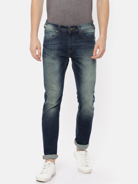 

Pepe Jeans Men Blue Vapour Slim Fit Low-Rise Clean Look Stretchable Jeans