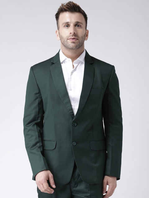 

Hangup Green Solid Single-Breasted Blazer
