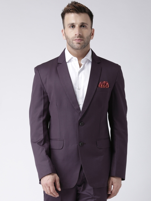 

Hangup Purple Solid Single-Breasted Blazer