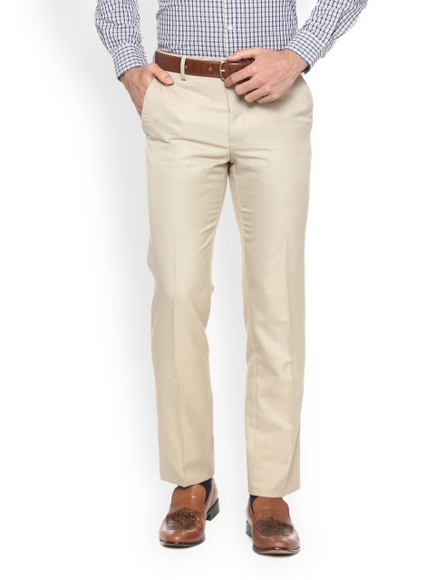 

Van Heusen Men Beige Slim Fit Solid Formal Trousers