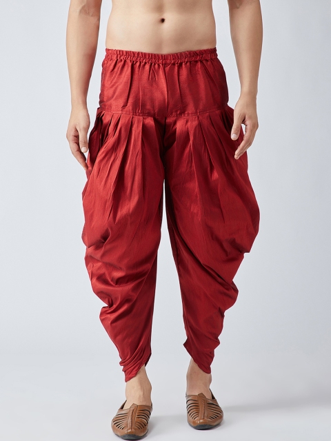 

Sojanya Men Silk Blend Maroon Solid Harem Pant