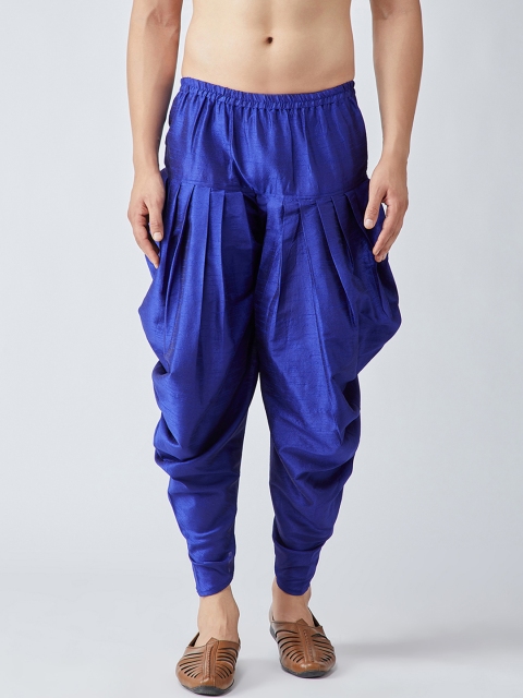 

Sojanya Men Silk Blend Blue Solid Harem Pant