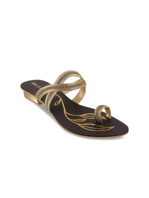 

WALKWAY Women Gold-Toned Embellished Heels
