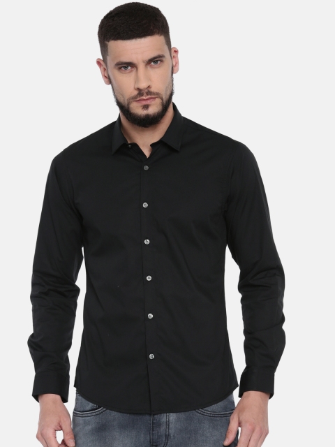 

Pepe Jeans Men Black Slim Fit Solid Casual Shirt