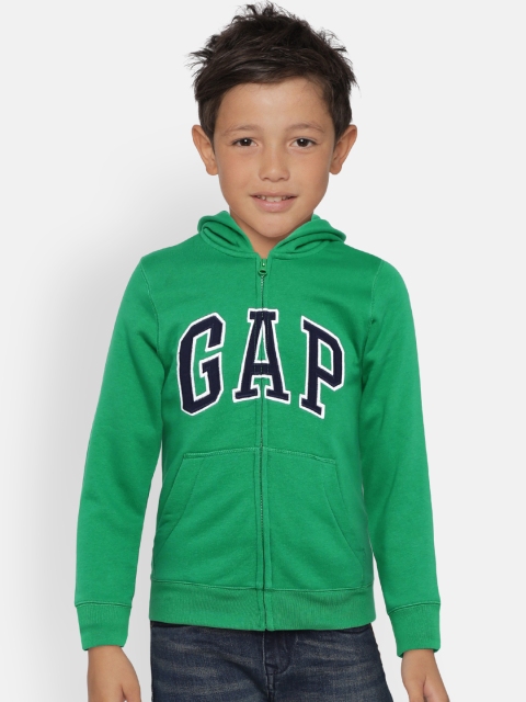

GAP Boys' Logo Hoodie Sweatshirt, Green