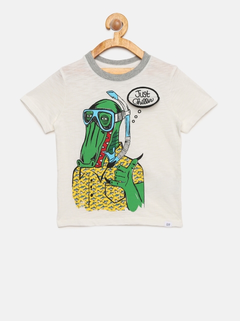 

GAP Baby Boys' Graphic Short Sleeve Tee, Off white