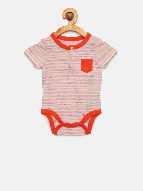 

GAP Baby Boys' Pink Pocket Henley Bodysuit