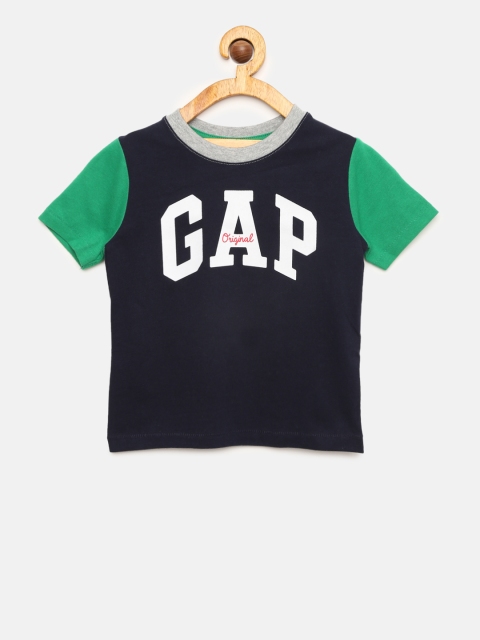 

GAP Baby Boys' Colorblock Logo T-Shirt, Blue