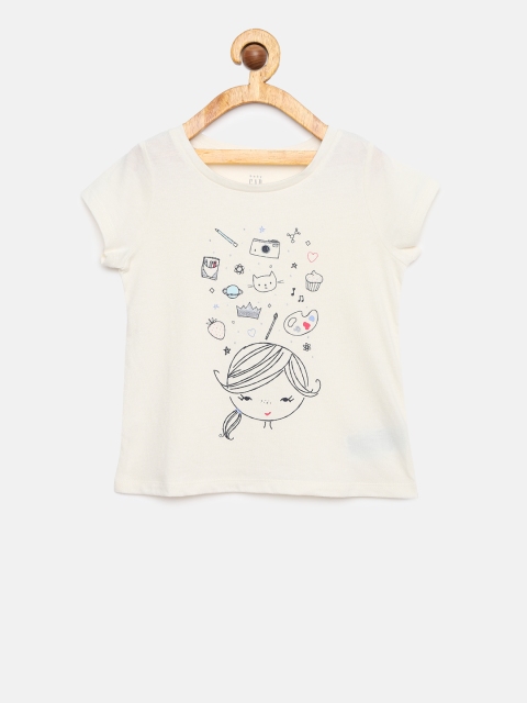 

GAP Baby Girls' Graphic Short Sleeve T-Shirt, White