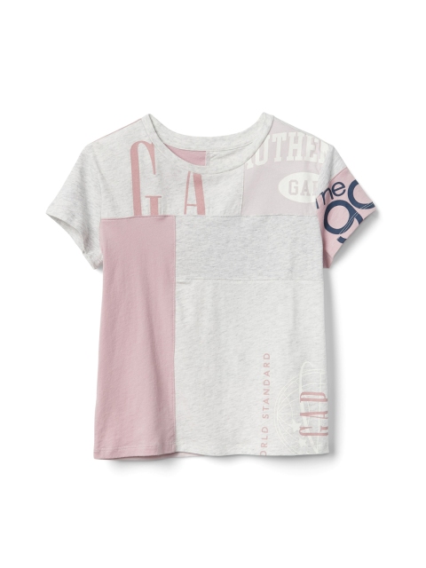 

GAP Girls Pink Self Design Round Neck T-shirt