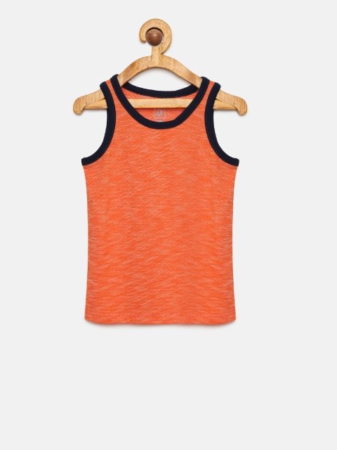 

GAP Baby Boys' Orange Contrast Tank Top