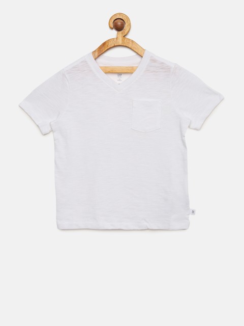 

GAP Boys' Pocket T-Shirt, White