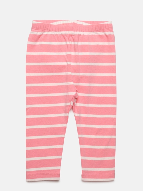 

GAP Baby Girls Pink Striped Leggings