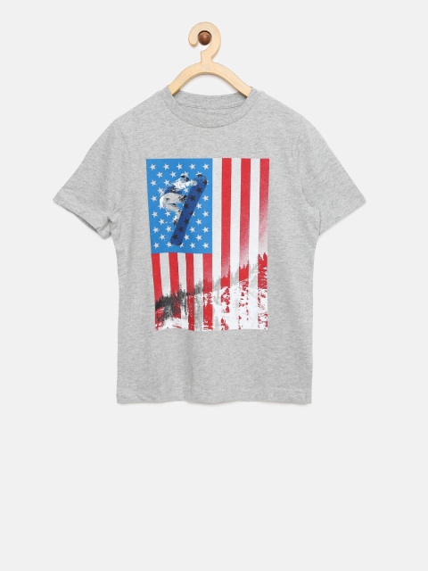 

GAP Boys' Screen Print T-Shirt, Grey melange