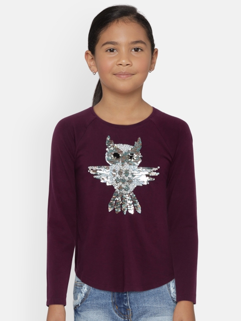 

GAP Girl's Flippy Sequin T-shirt, Purple