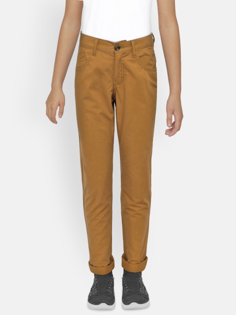 

Indian Terrain Boys Brown Regular Fit Solid Chinos