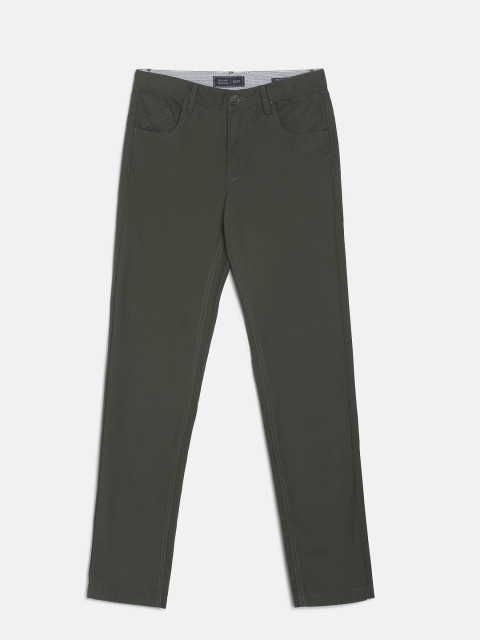 

Indian Terrain Boys Olive Green Regular Fit Solid Chinos