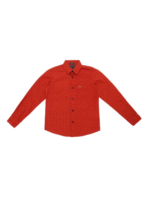

Indian Terrain Boys Red Regular Fit Printed Casual Shirt