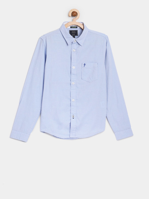 

Indian Terrain Boys Blue Regular Fit Solid Casual Shirt