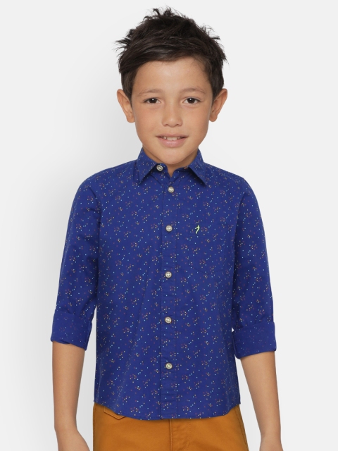 

Indian Terrain Boys Blue Regular Fit Printed Casual Shirt