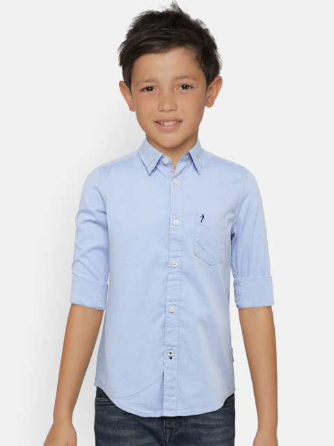 

Indian Terrain Boys Blue Regular Fit Solid Casual Shirt